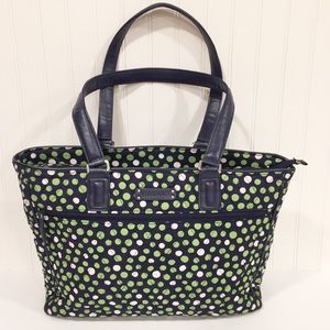 VERA BRADLEY Lucky Dots Blue Green Laptop Bag